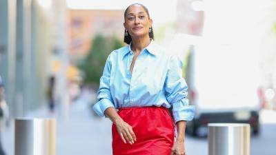 Tracee Ellis Ross seen at 'The View' in Hudson Square on July 23, 2026 in New York City.