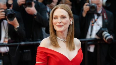 Julianne Moore attends the competition screening red carpet of the movie Garance during the 79th Cannes Film Festival Cannes France 2026-05-17 (Photo by Laurent Hou / Hans Lucas / AFP via Getty Images)